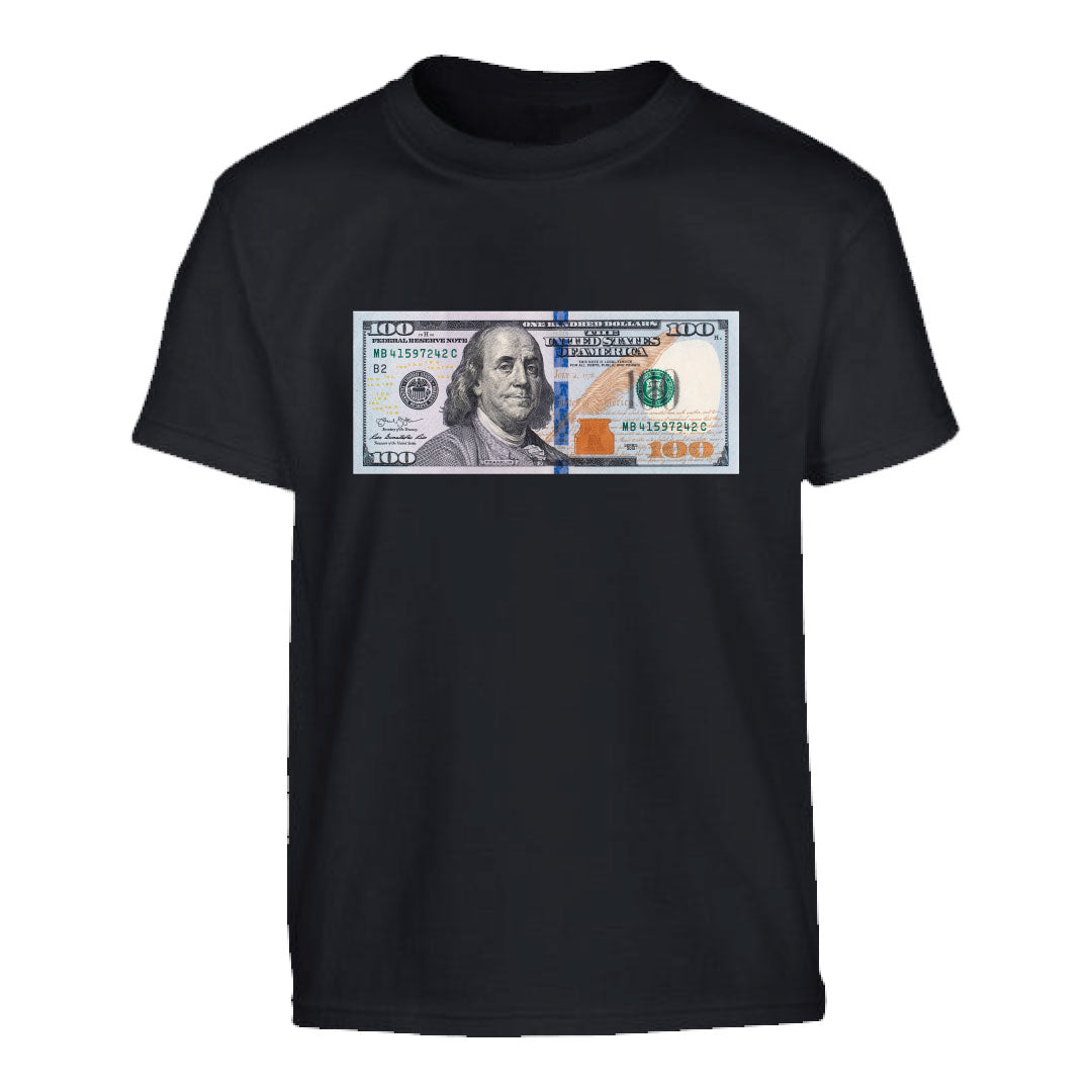 BOYS 100 DOLLAR BILL DIGITAL TEE