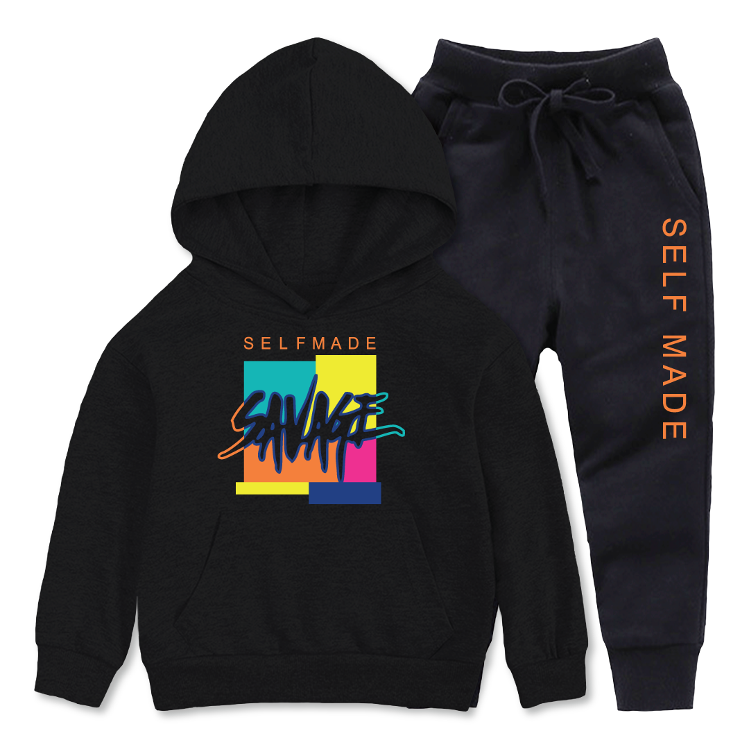 BOYS SELF MADE SAVAGE HOODIE JOGGER SET