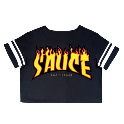 JR Sauce CROPPED BASEBALL SHIRT