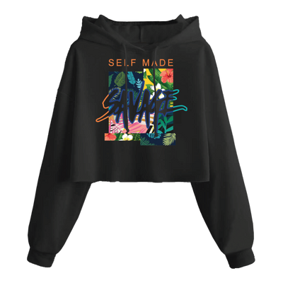 JR SELF MADE SAVAGE CROP HOODIE