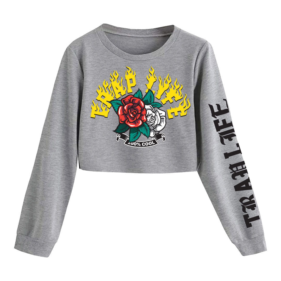 JR TRAP LIFE CROP LONG SLEEVE