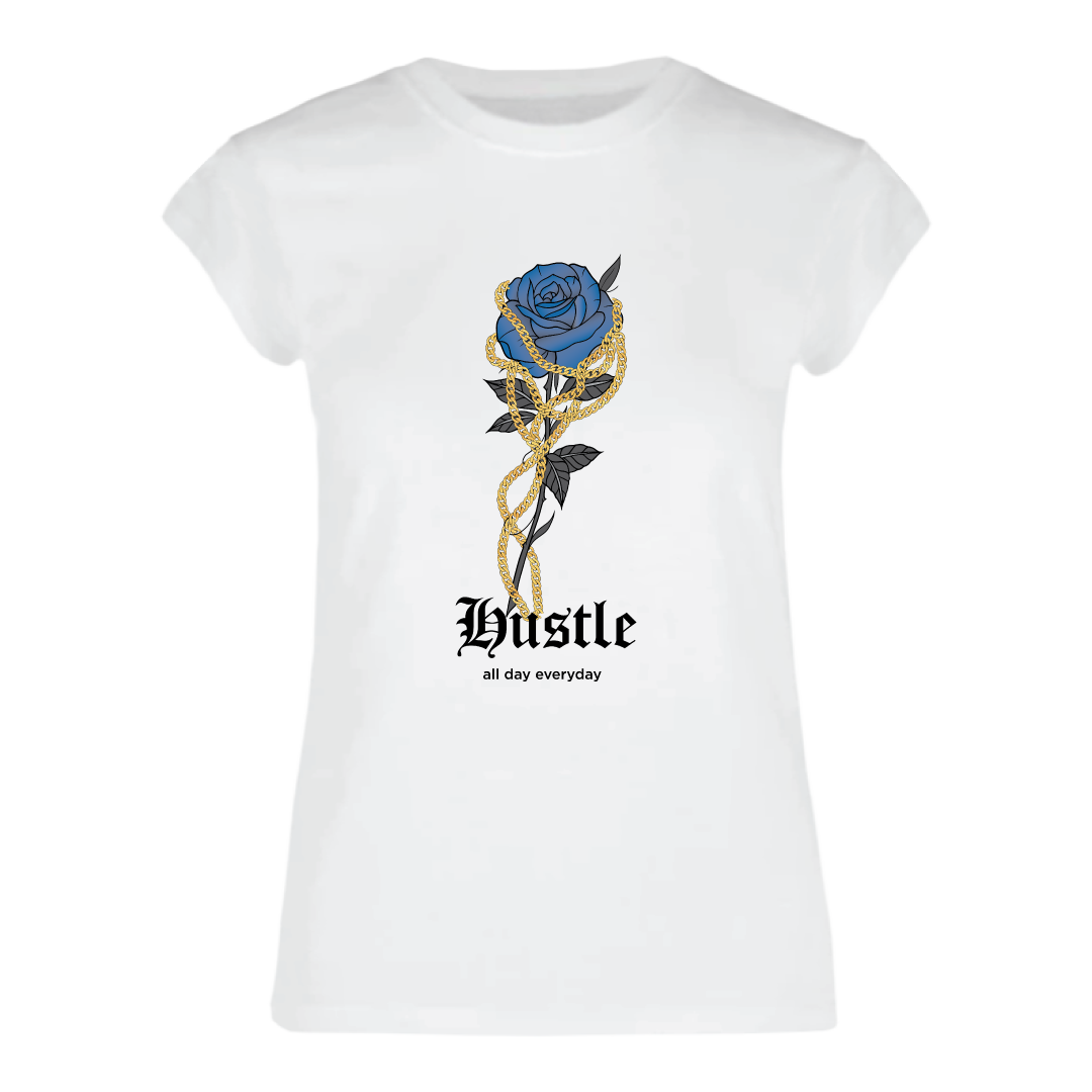 JR HUSTLE ROSE CHAIN TEE