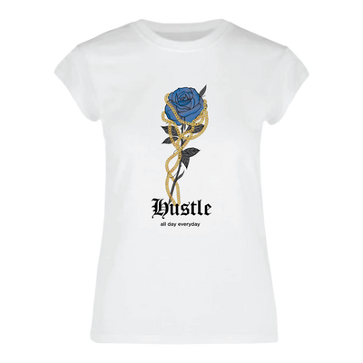 JR HUSTLE ROSE CHAIN TEE