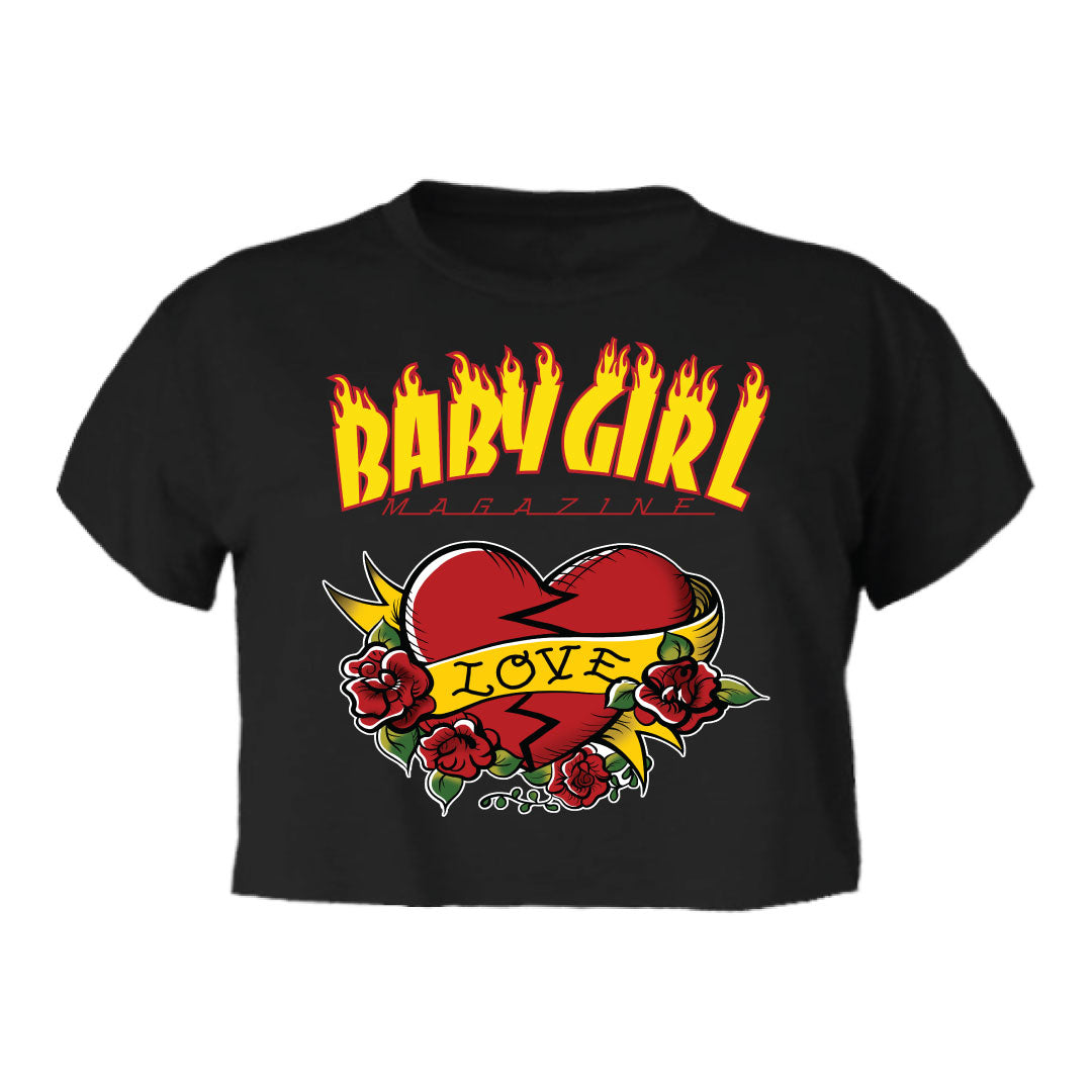 JR BABY GIRL LOVE CROP TOP