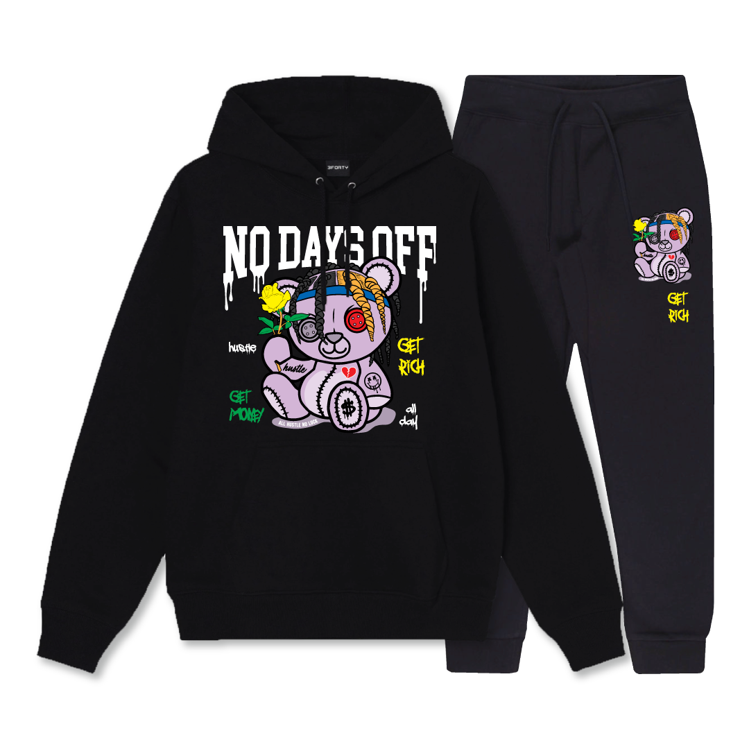 NO DAYS OFF HOODIE SET